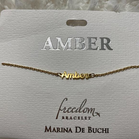 Amber Freedom Bracelet Marina de Buchi Gold NEW - Picture 1 of 4